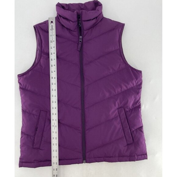 Lands’ End Women’s Purple 80% Down 20% Feathers Filled Puffer Zip Vest‎ Sz M - Picture 9 of 10